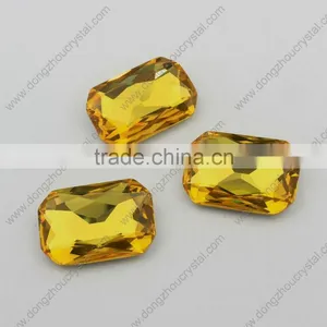 Fashion Octagon Crystal Stone Colorful Glass Bead From Pujiang thumbnail-5