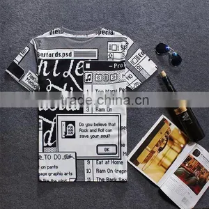 2016 Brand Clothes Fresh From Europe and America Top Hot Men Casual Tshirt 3d Clown Print Tee Tops 50 Design thumbnail-3