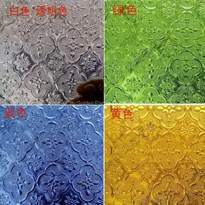 Colored Figured Glass, Tinted Pattern Glass, for Decorative Art Glass thumbnail-2