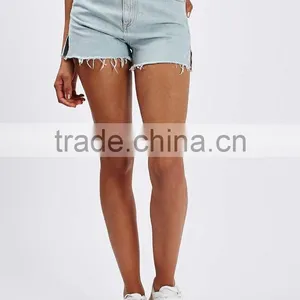 Wholesale Washed Hot Summer Girl Shorts Booty Raw Hem Denim Jeans Shorts 2016 thumbnail-2