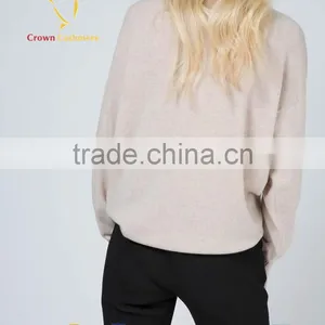 Women Round Neck Winter Loose Soild Color Pullover Sweater thumbnail-3