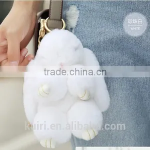 Lovely Rabbit Fur Rabbit Keychain Charm Pendant Keychains Fashion Jewelry Toy Doll Hanging Pendant Accessories Gift thumbnail-3