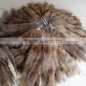BBG-H-8 High Quality Customized Type Dyed Raccoon Fur Trim for Hood or Collar thumbnail-5