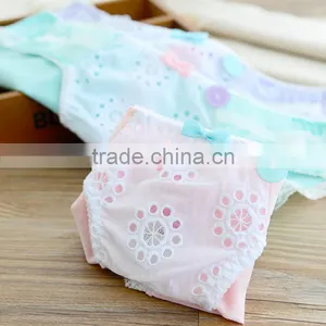 Women's Cheap Cute Cotton Lace Hipster Panty Pants Young Girls Cotton Briefs thumbnail-3
