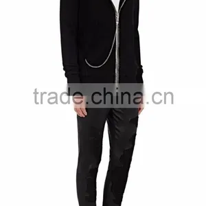 Double-Faced Cotton Zip-Front Hoodie thumbnail-1