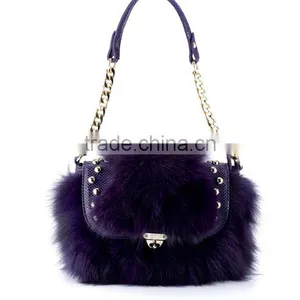 Factory Directly Supply Luxury Fashion Ladies Handbags Real Fox Fur Bag thumbnail-5