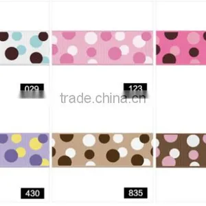 Hi-ana Ribbon 181 Colorful Polka Dot Printed Ribbon,polka Dot Satin/grosgrain Ribbon for Christmas thumbnail-3