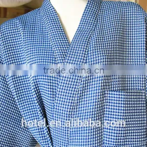 Yarn Dyed Waffle Bathrobe,factory Wholesale Bathrobe for Four Season Hotel,cotton/polyester Waffle Bathrobe thumbnail-4