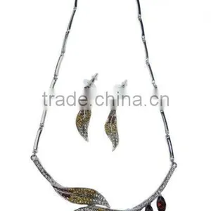 Fashion n Costume Jewelry Sets,Necklace Earring Alloy Wedding Water Drop Crystal Jewelry Sets,Rhinestone Bridal Jewelry Sets thumbnail-4