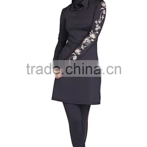 Beauty Floral Printed Islamic Swimsuit for Woman thumbnail-2