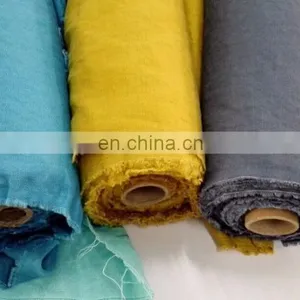 100% Pure Linen Stone Washed Fabrics in Many Colors for Clothes thumbnail-3