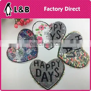 2017 Custom Double Face Sequin Applique Double Side Patch thumbnail-2