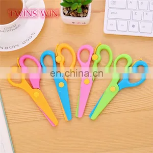 Factory Cheap Price Creative Innovative Designed Office Stationery Types of Eco-friendly Colored Plastic Scissors thumbnail-1