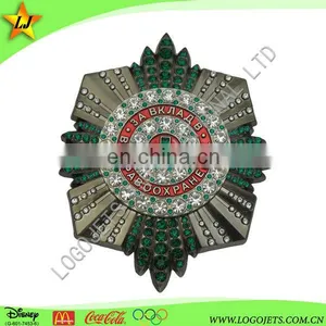 High Quality Wholesale Custom Cheap Bronze Metal Badge With Love thumbnail-1