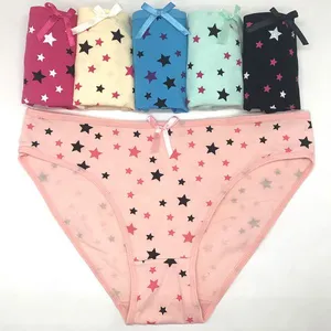 Yun Meng Ni Sexy Underwear Pretty Five Star Printed Panties Cotton Women's Sexy Briefs thumbnail-4