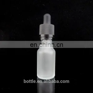 1oz (30ml)frosted Boston Round Glass Bottle With Glass Dropper thumbnail-1