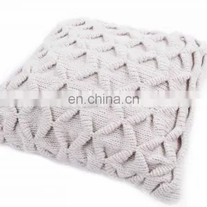 2018 American Style Knit Home Decorative Sofa Cushion Cover With Buttons thumbnail-1