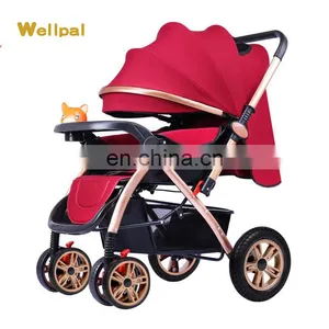Aluminum Frame High Landscape Luxury Prams 3 in 1 Baby Strollers Wholesale thumbnail-1
