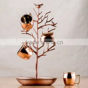 Moscow Mule Mug Hanging Tree, Cup Hanging Copper Wire Stand, Kitchen Mug Tree thumbnail-1