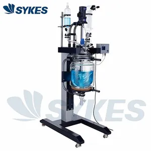Pilot 30Liter Chemical Laboratory Lifting Double Layer Jacketed Glass Reactor China thumbnail-1