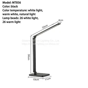5 Modes Lighting LED Desk Lamp Wireless Charging Station LED Reading Light Brightness Adjustable Bedroom USB LED Table Lamp thumbnail-3