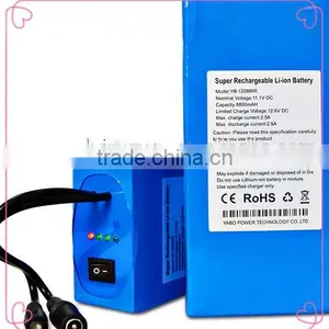 Customized 18650 Lithium Ion Rechargeable Battery Pack 12v DC Li-ion Battery for Solar Power System/LED Panel Light thumbnail-2