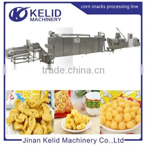 Twin Screw Extruder Slanty Puffed Corn Snacks Making Machine thumbnail-3