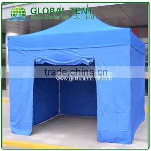 Aluminum Pop Up Marquee Trade Show Tent Frame 3x3m With Blue Canopy & Valance(Unprinted), 4 Full Walls With Zipper & Door thumbnail-1