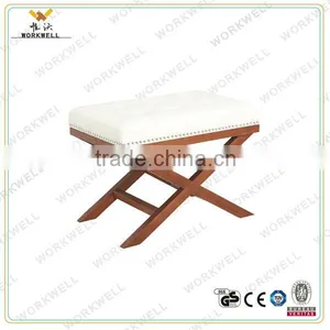 WorkWell Good Fabric or pu Dining Room Stool With X-LEG Kw-D4173 thumbnail-5