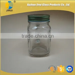 480ml Square Shape Chicken Design Clear Glass Maon Jar thumbnail-4
