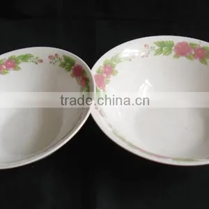 Round Porcelain Japanese Rice Bowls, Enamel Bowl, Ceramic Soup Bowl thumbnail-2