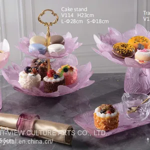 SAINT-VIEW 2022 New Collection Crystal Vase Manufactures Ramadan Mubkhar Backoor Gift Set Coffee Tray Gift Souvenir Shop Wholesale thumbnail-2