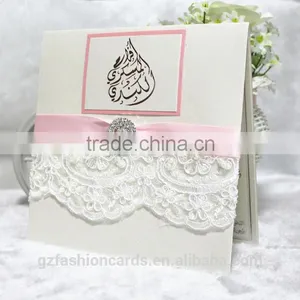 Royal Lace Buckle Customized Elegant Wedding Invitations Quality Choice thumbnail-4