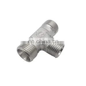Haihuan Compression Equal Tee Fitting Stainless Steel Nipple Pipe Fitting OEM ODM Hydraulic Adapter thumbnail-1