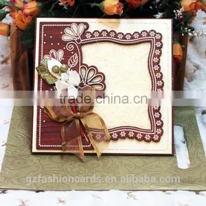 Kraft Paper Handbag Luxury Wooden Wedding Card Invitation thumbnail-6