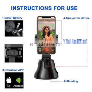 Factory Price Auto Smart Shooting Selfie Stick 360 Object Tracking Holder All-in-one Rotation Face Tracking Camera Phone Holder thumbnail-5