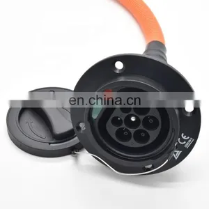 16A 32A Single 3 Phase Ev Charger Sae J1772 IEC 62196-2 Type 2 Plug Socket Male AC Ev Charging Socket Outlet thumbnail-1