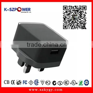 2016 G-series10W K- 052000 230Va UK Plug ac dc Wall Mount Swtching Power AC/DC YGY Power USB Charger 5v 2a With CE UL GS ROHS thumbnail-1