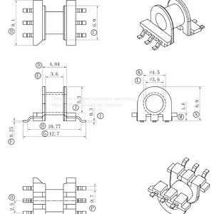 China Supplies PQ3220 Transformer Accessories,Custom Size Plastic Bobbin, Plastic Spool. thumbnail-3