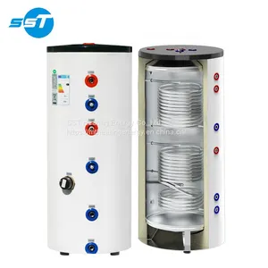 200L House Hotel Villas School Heat Pump Air To Water 12kw Electric Thermostatic Instantaneous Domestic Hot Water Storage Tank thumbnail-1