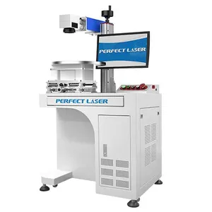 50W 100W Customized Rotary Table Surgical Scissors Metal and Plastic Fiber Laser Etching Marking Machine thumbnail-1