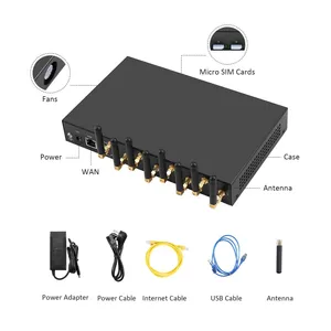 4G SK8-8 SMS Gateway IMEI Change SMS Bulk Router 8 Ports Sim Box Free Tech Support EIMS thumbnail-2