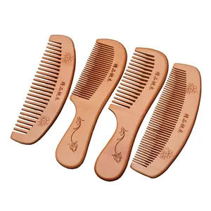 Large Anti-static Mahogany Comb Free Logo Gift Comb thumbnail-1