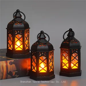 Hexagonal Wind Lamp Lantern Lamps, Retro Outdoor Hanging for Garden & Party Decorative Light thumbnail-1