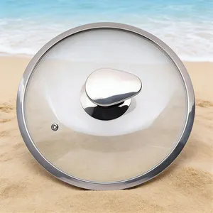 Durable T Type Glass Pot Lid Food Grade Material Tight Fit Anti-splash Cover Multi-purpose Accessory for Different Kinds of Kitchen Cooking Pots thumbnail-1