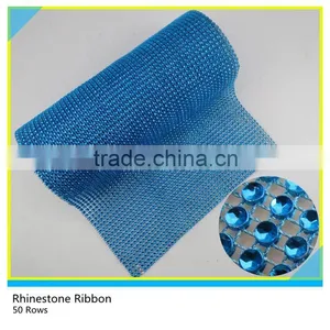 5 Yards 50 Rows Acrylic Rhinestone Banding Ribbon Trim Plastic Diamond Rhinestone Mesh thumbnail-2