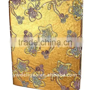 Color Threads Flowers Arwork PU Wrapping O Ring Binder Desktop File Folder for Office Stationery Cardboard A4 or FC Size thumbnail-1