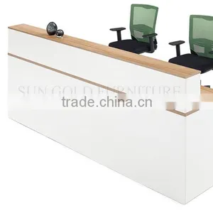 Office Furniture l Shaped Counter White Modern Salon Reception Desk (SZ-RTB039) thumbnail-5