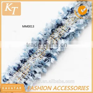 Lovely Design Tassel Lace Trim With Blue Color thumbnail-1