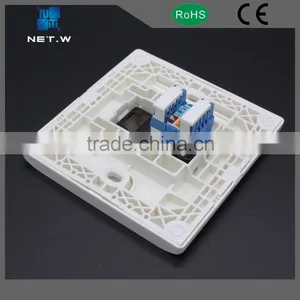 1 Port RJ45 Wall Plate 86*86mm With Shutter thumbnail-1